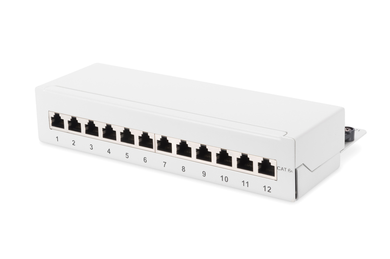 DIGITUS Desktop Cat6A skärmad patchpanel 12-portar - DN-91612SD-EA-G
