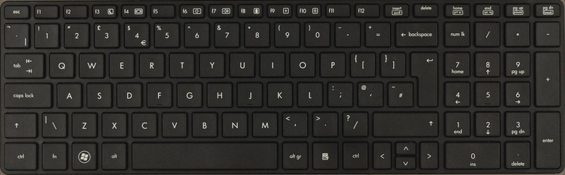 HP ProBook 6560b - Tangentbord - Svart - 641180-041