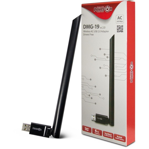 Inter-Tech Adaptateur USB Wi-Fi 5 DMG-19 5 dBi