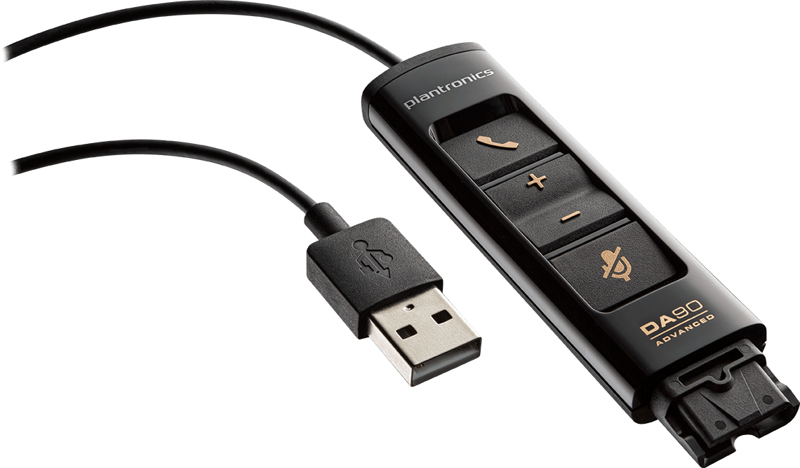 POLY DA90 QD to USB A adapter with advanced call management controls