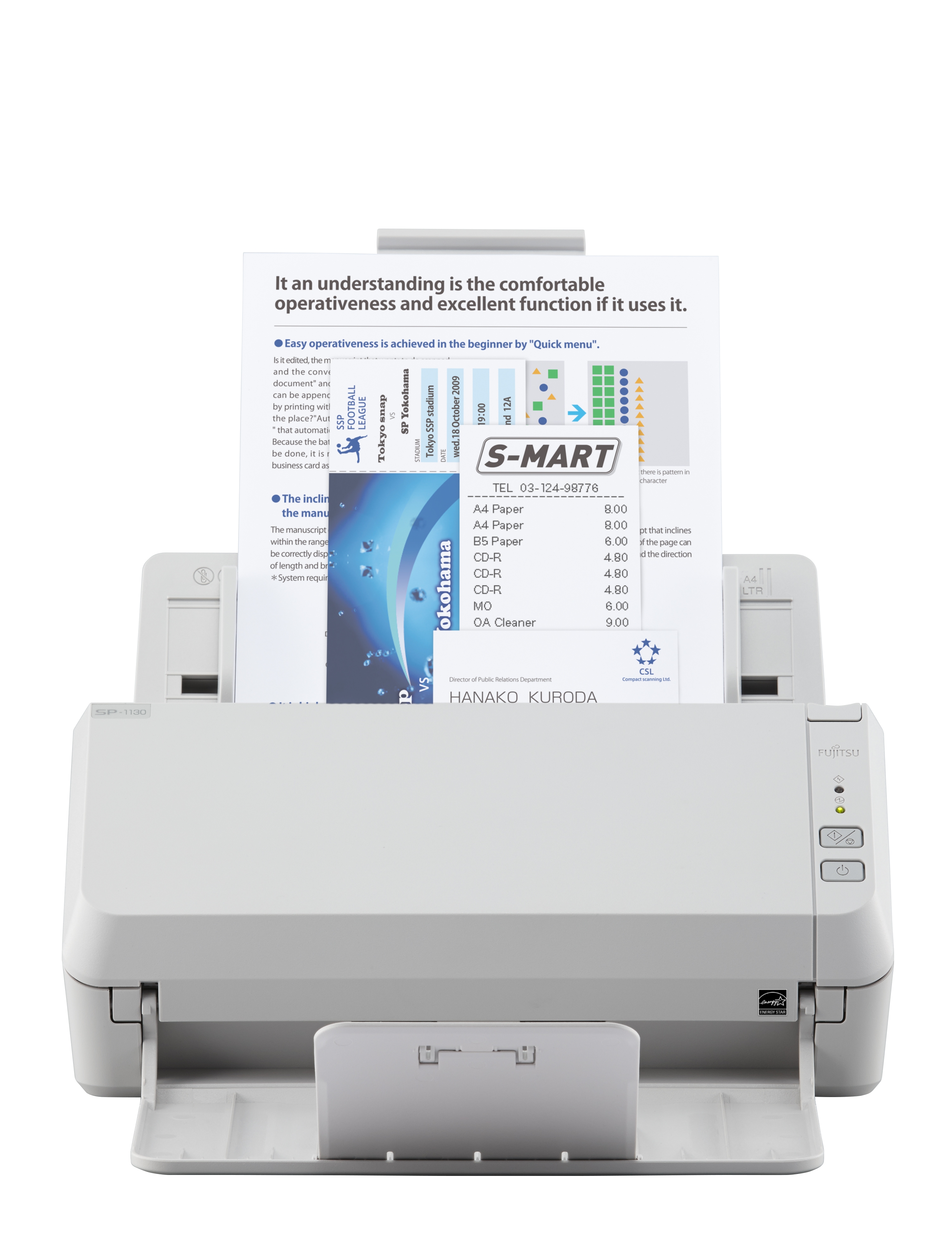 Fujitsu SCANSNAP SP-1130 Dokumentenscanner Duplex, TWAIN/ISIS Unterstützung