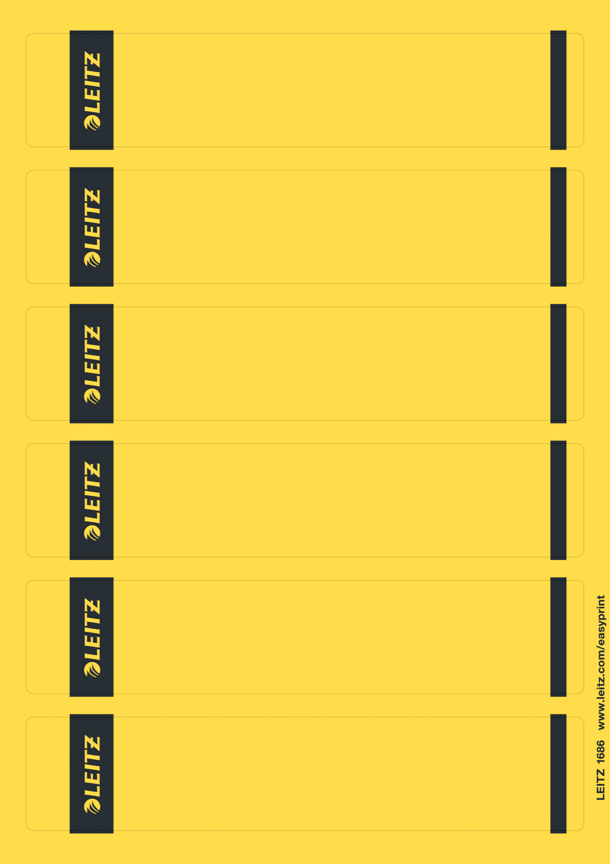 Esselte Leitz 16862015 - Yellow - Rectangle - Ring binder - Paper - 80 g/m² - 39 mm