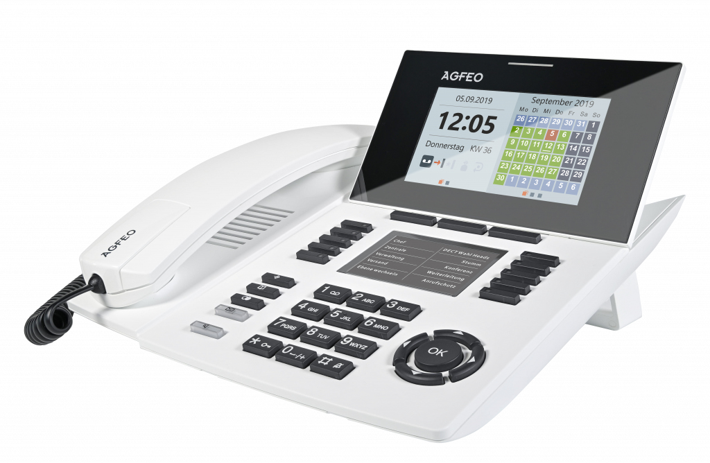 AGFEO ST 56 - IP Phone - White - Wired handset - 5000 entries - LCD - Blue