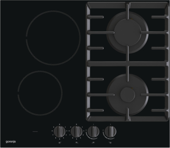 Gorenje GCE691BSC 60 cm noir Table de cuisson combinée 4 zones encastrable