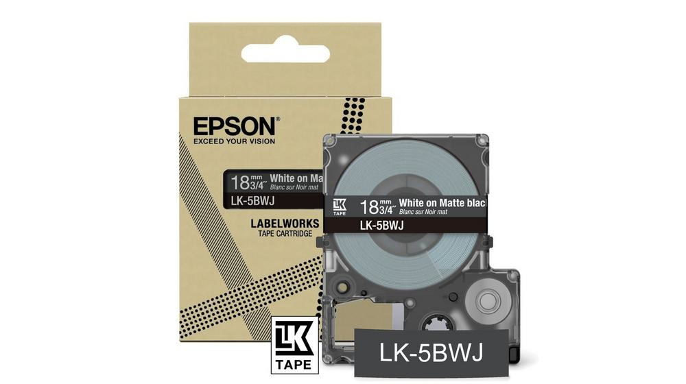 Epson LK-5LBJ - Noir - Bleu - Transfert thermique - Mat - LabelWorks LW-C410 - 1,8 cm