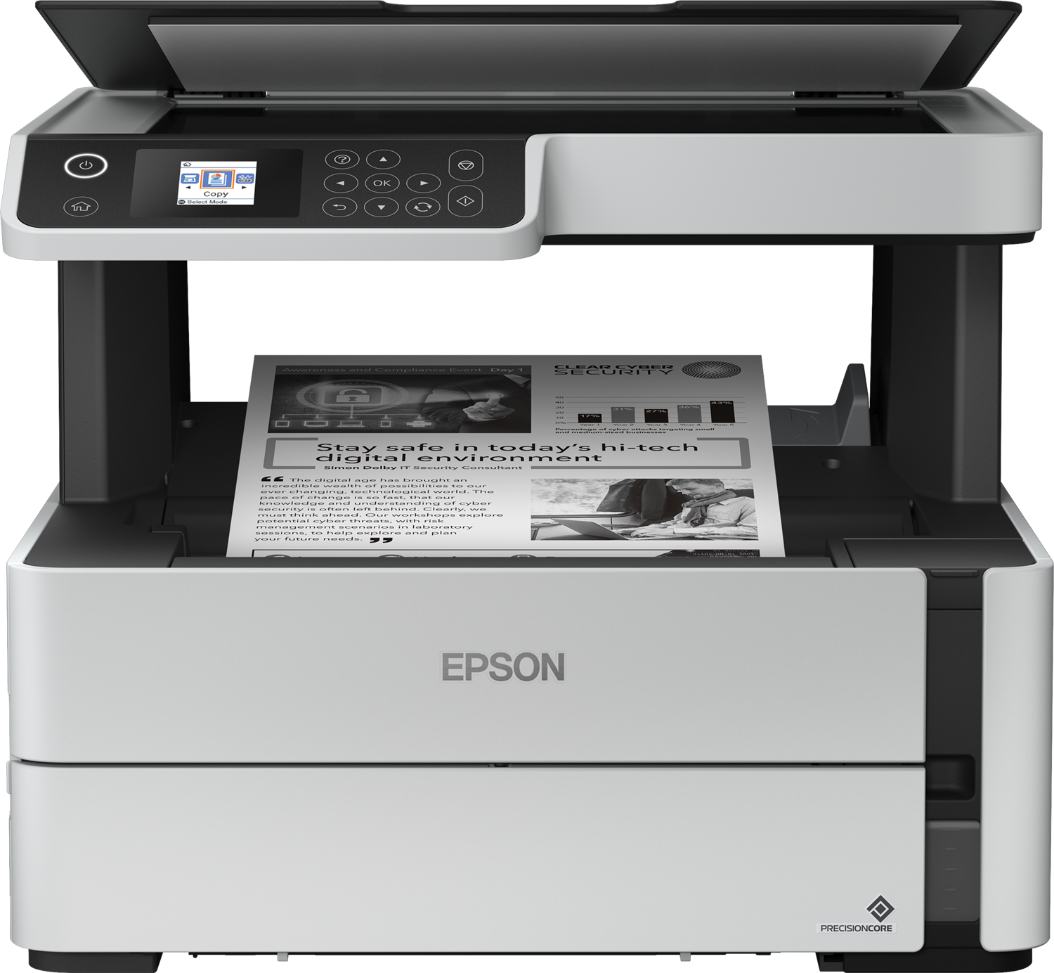 Epson EcoTank M2170 - Jet d'encre - Impression monochrome - 1200 x 2400 DPI - A4 - Impression directe - Noir et blanc