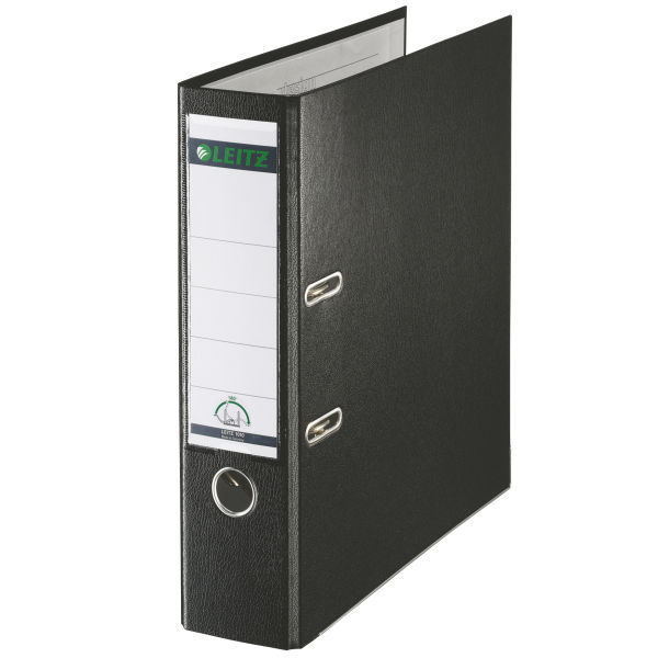 Esselte Leitz Plastic Lever Arch File A4 80mm 180° - A4 - Black - 600 sheets - 8 cm - 81 mm - 320 mm