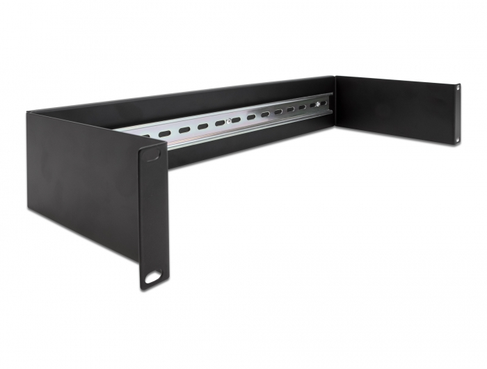 Delock 66884 - Cable rail - Rack - Metal - Black - 66884