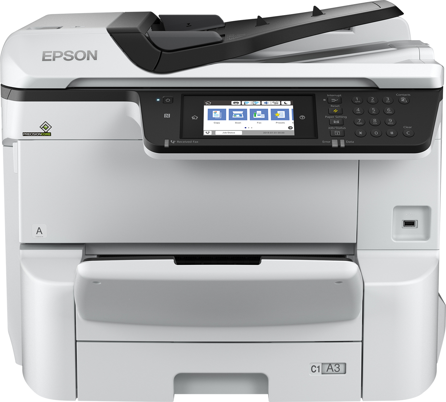 Epson WorkForce Pro WF-C8690DWF - Inkjet - Colour printing - 4800 x 1200 DPI - A3 - Direct printing - Black - Grey