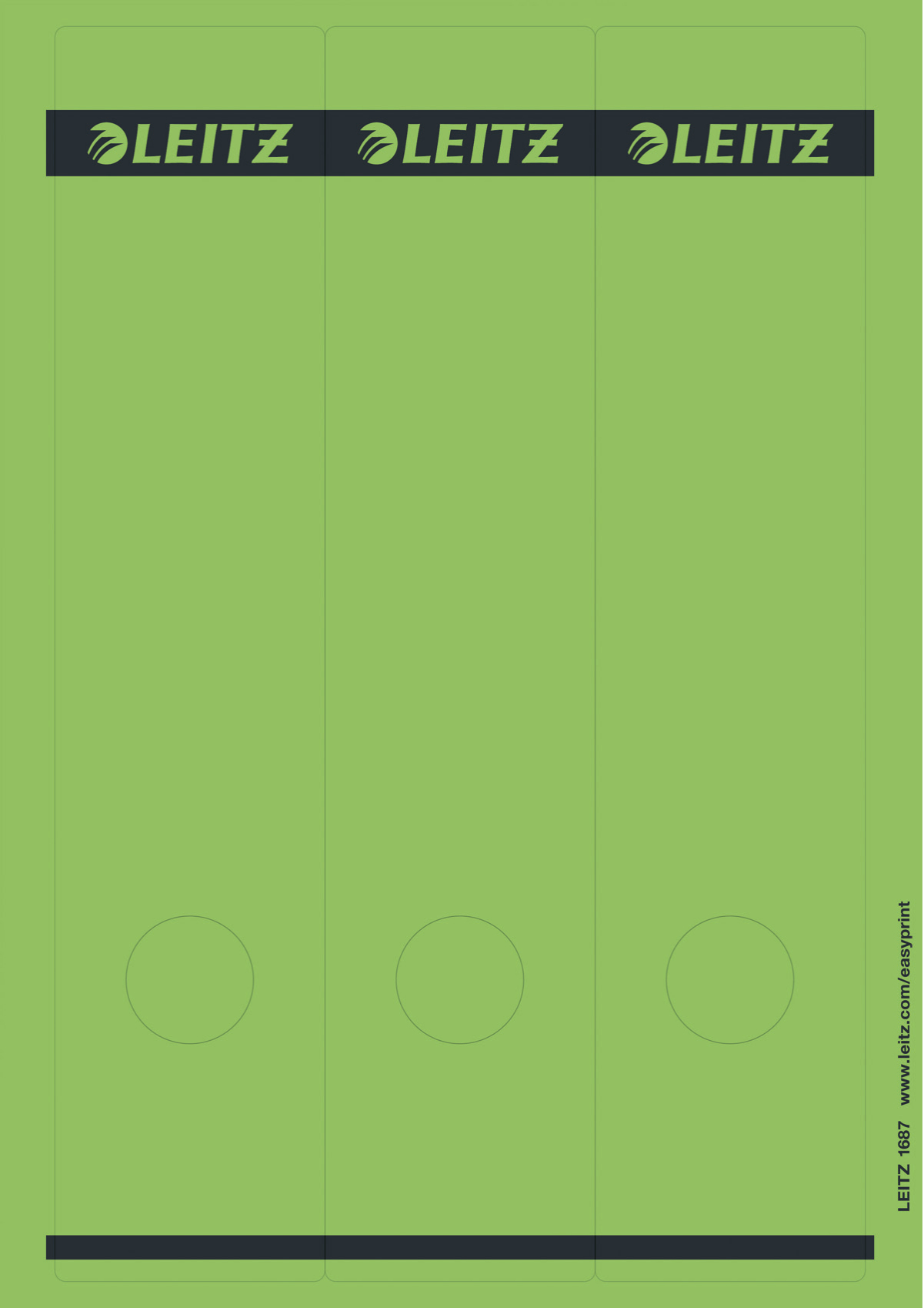 Esselte Leitz 16870055 - Green - Rectangle - A4 - Ring binder - Paper - 80 g/m²