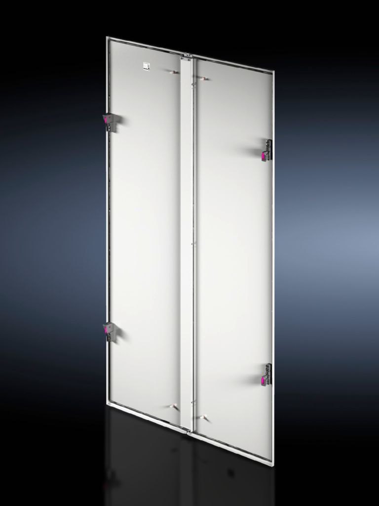 Rittal 19" VX IT side wall, 2 parts, divided horizontally, HxD2000x800 RAL7035