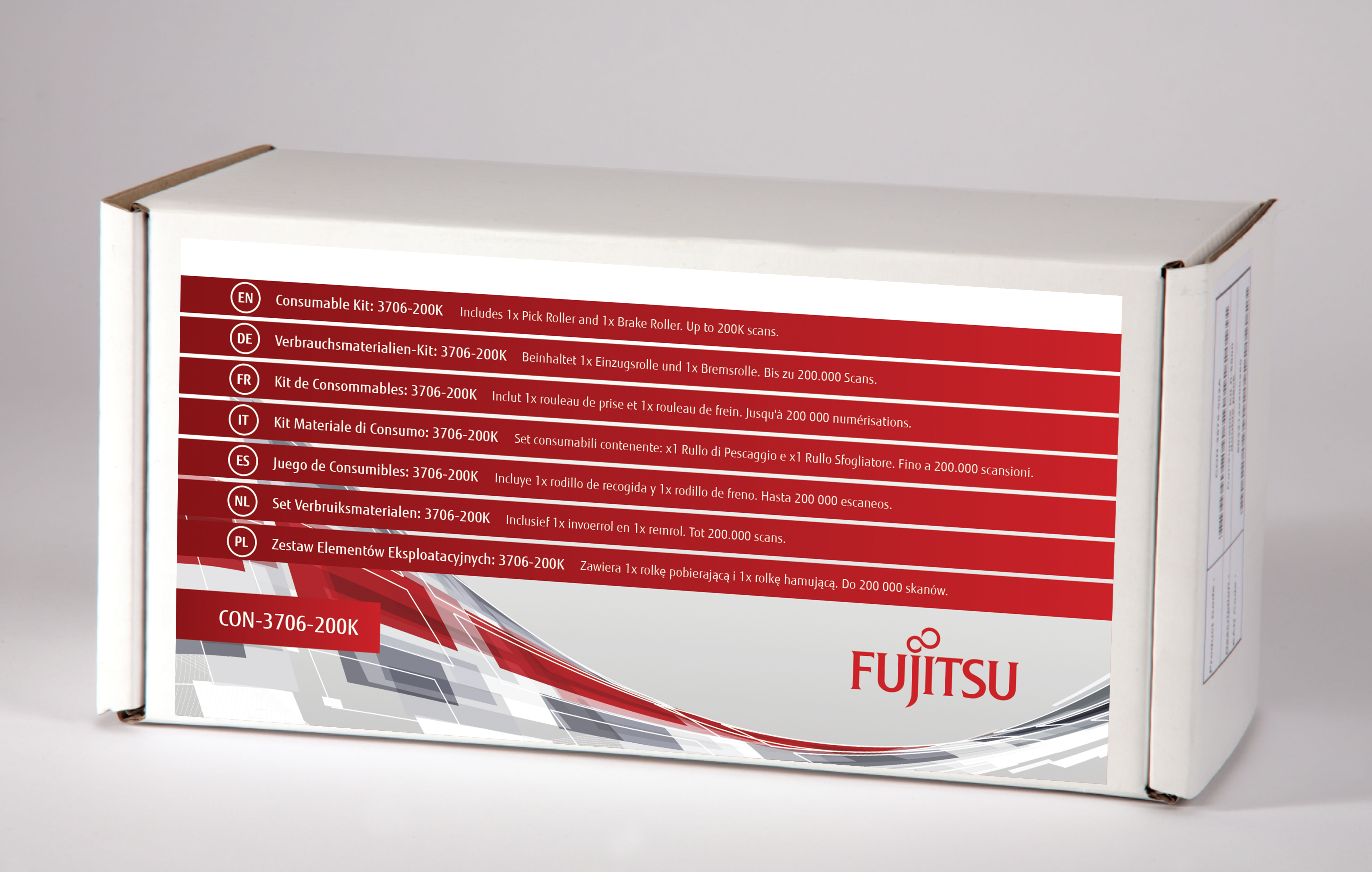 Ensemble de rouleaux Fujitsu : 1 valse de plukke, 1 valse de brem, 200 000 canners