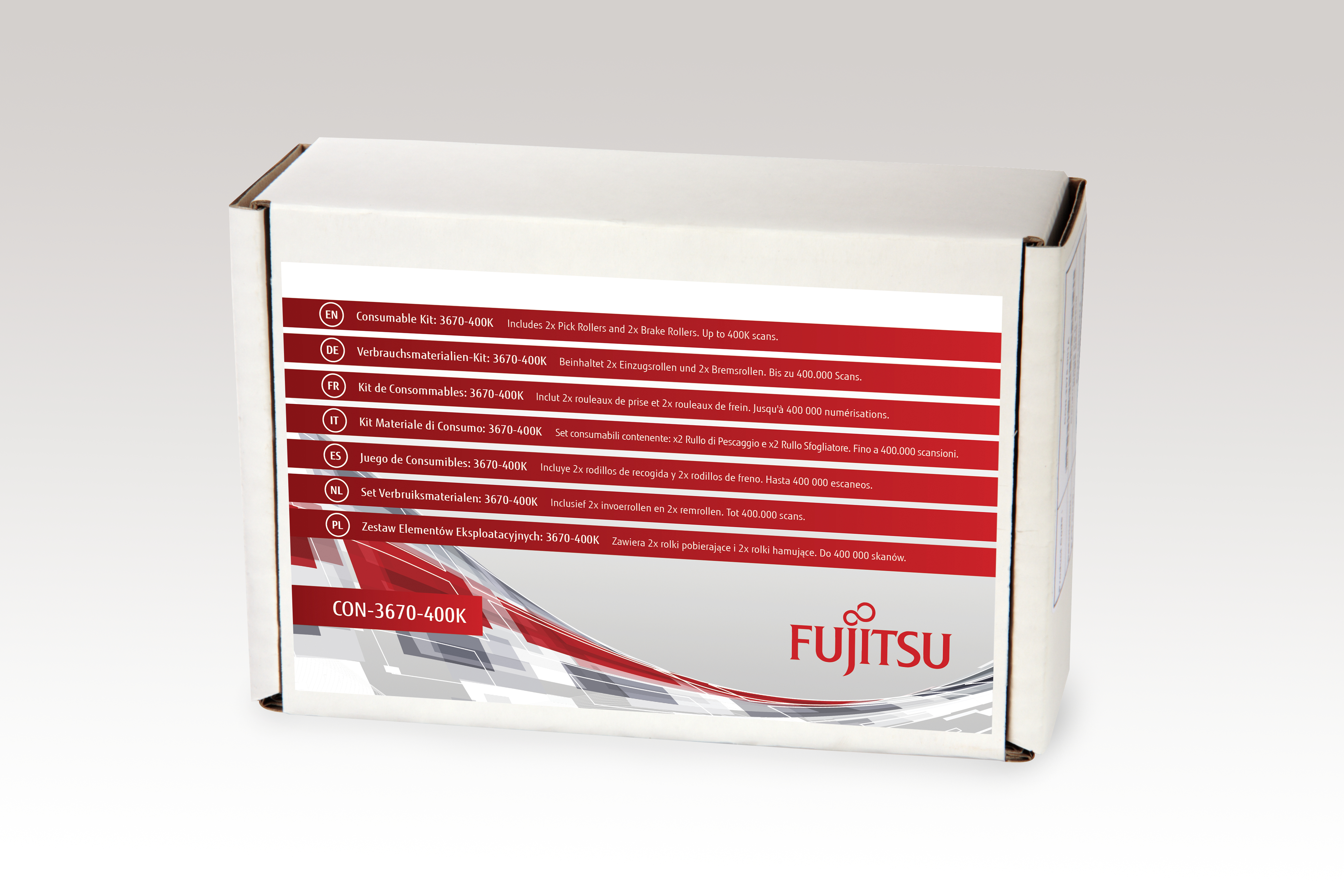 Gamme Fujitsu : 2 valeurs de paiement et 2 valeurs de brems, 400 000 valeurs