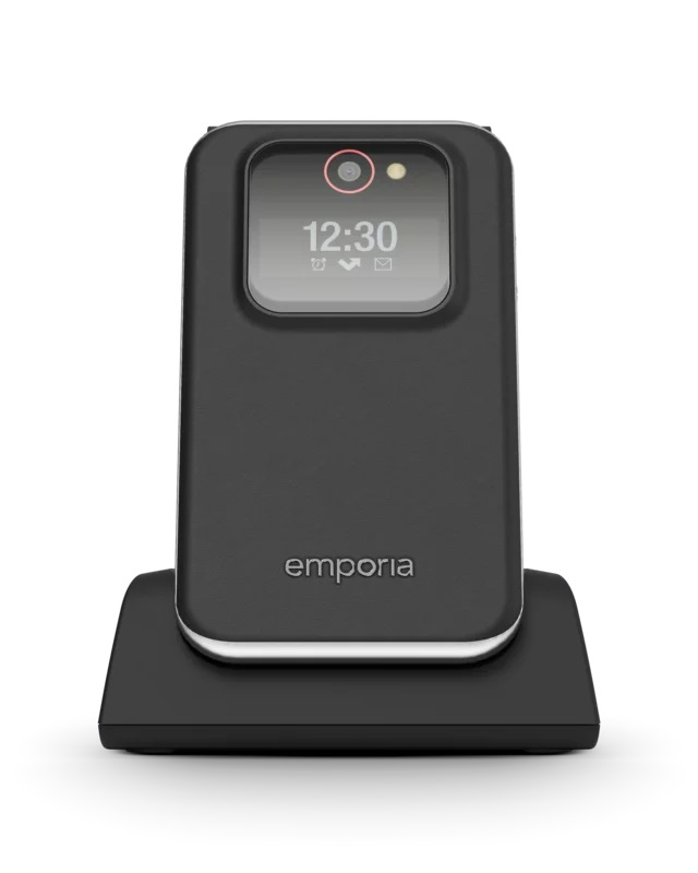 Emporia V228 - Flip - Single SIM - 7.11 cm (2.8") - Bluetooth - 1300 mAh - Black