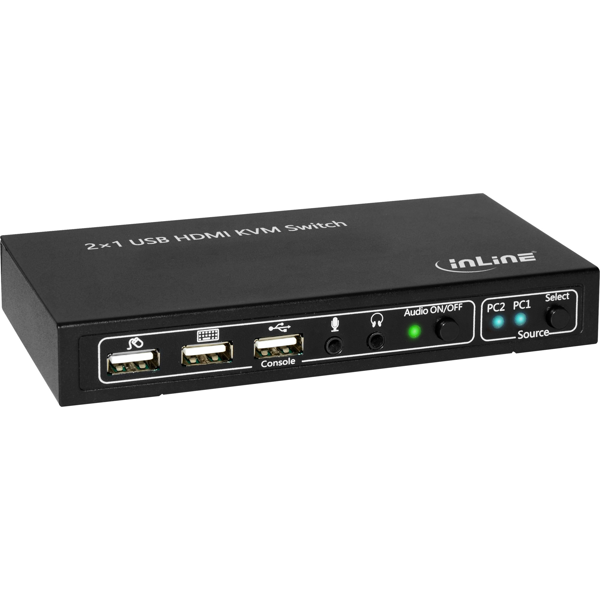 InLine 2x1 HDMI 4K KVM Switch USB Audio - 62602I