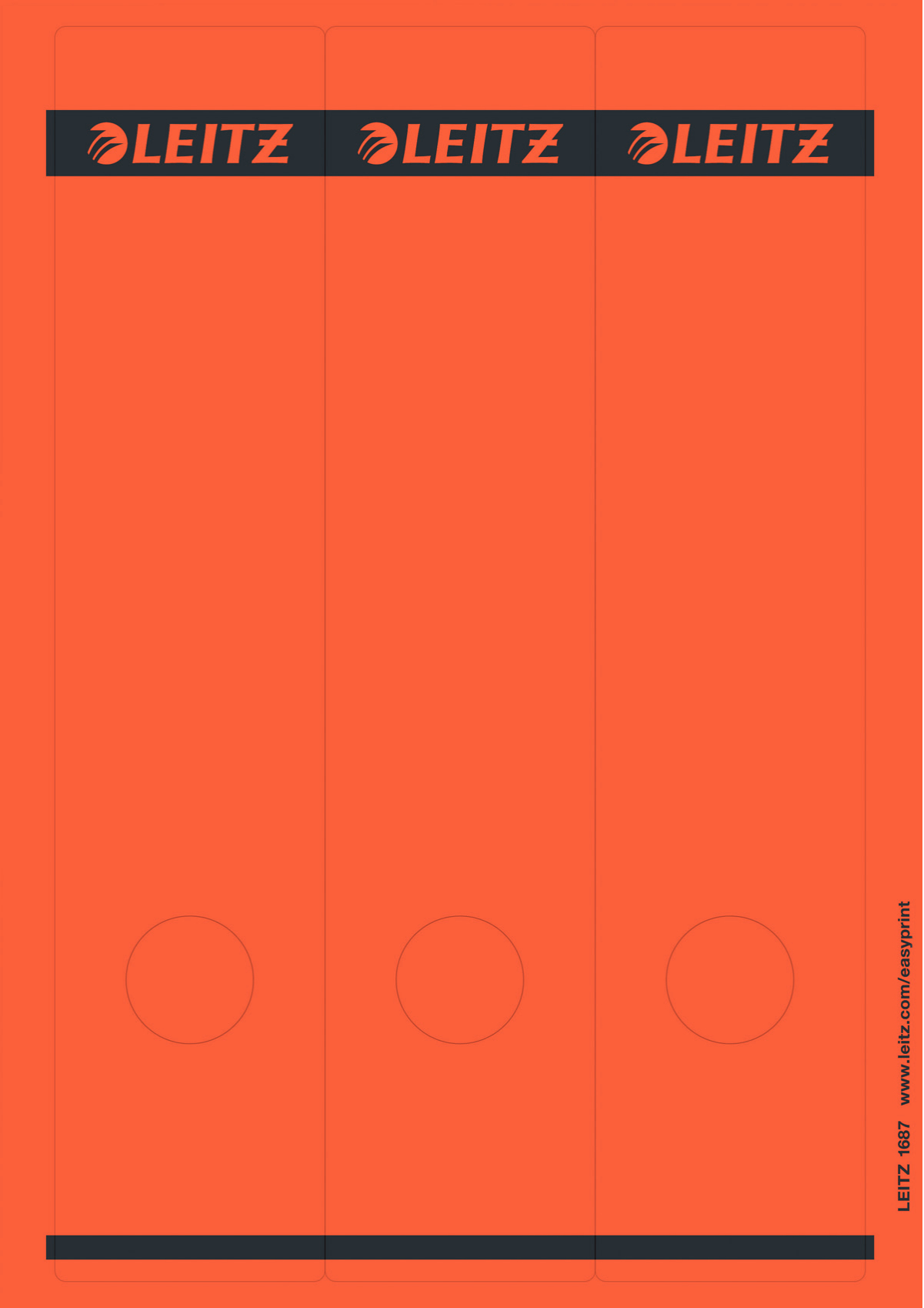 Esselte Leitz 16870025 - Red - Rectangle - Ring binder - Paper - 80 g/m² - 61 mm
