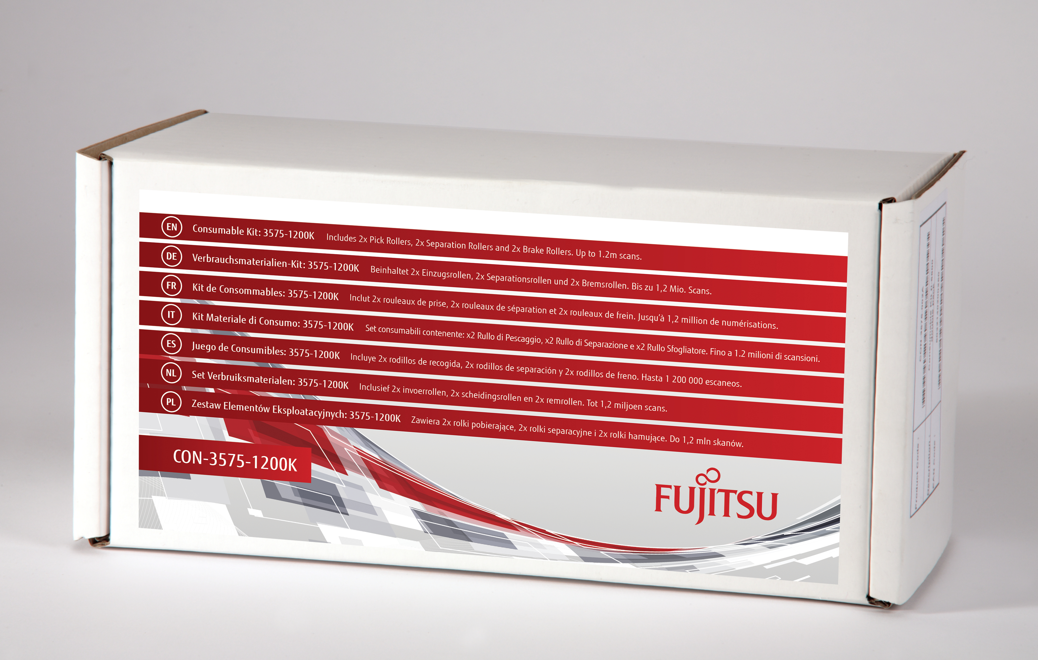Fujitsu 2-Pack Consumable Kit for fi-6400, 6800 Scanners - CON-3575-1200K