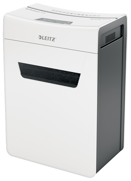 Esselte Leitz IQ Protect Premium Paper Shredder 10X P4 - 18 L - Touch - 10 sheets - P-4 - Grey - White - 80 g/m²