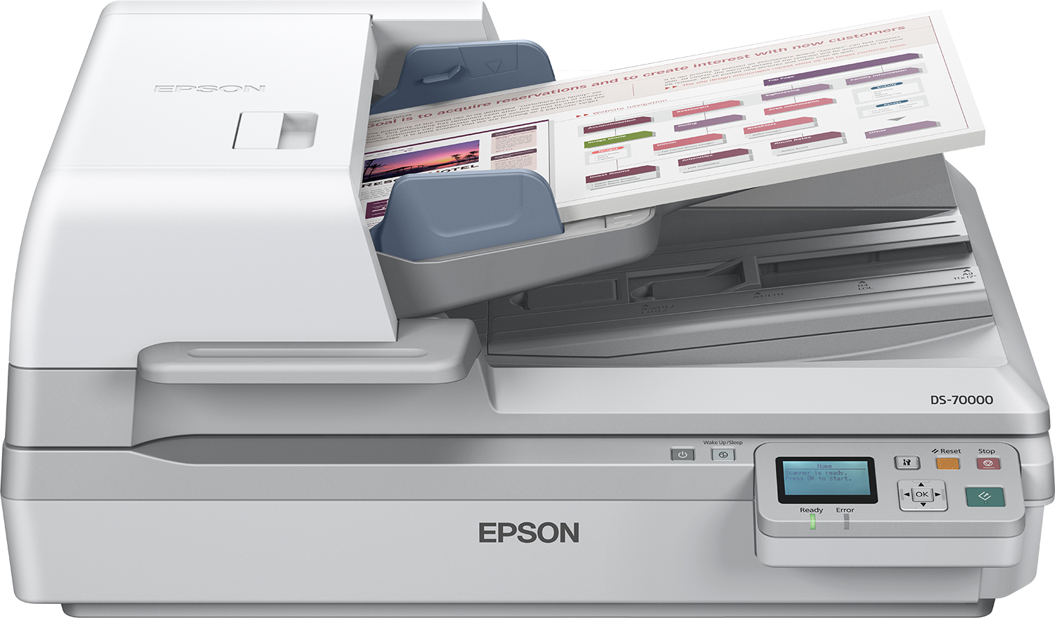 Epson WorkForce DS-70000N - 297 x 2540 mm - 600 x 600 DPI - 48 bits - 24 bits - 70 ppm - 70 ppm