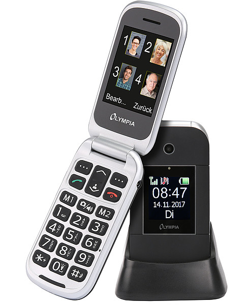 Olympia Janus Flip Téléphone SIM Unique 800mAh