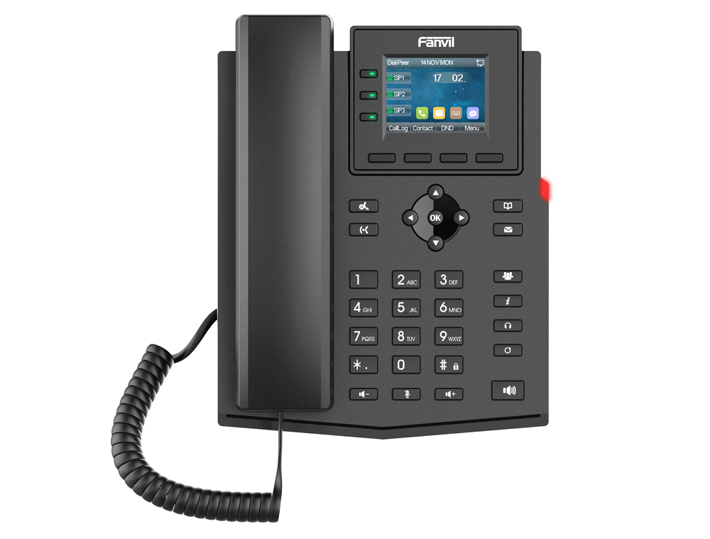 Fanvil IP Phone X303P Noir - Téléphone VoIP