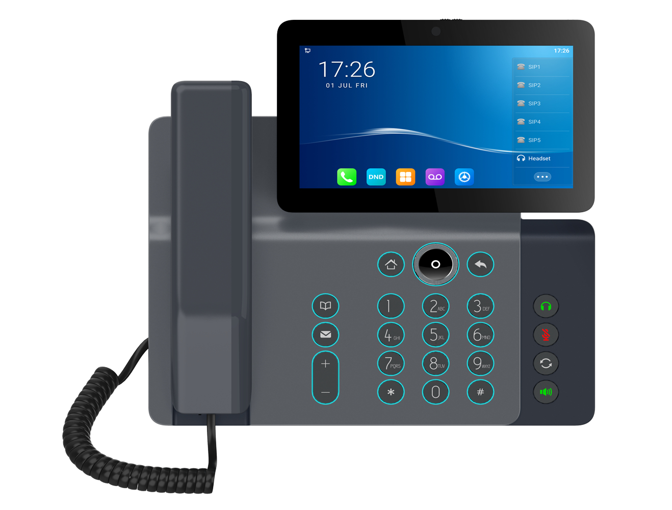 Fanvil V67 - Téléphone IP - Noir - Combiné filaire et sans fil - Intrabande - Hors bande - Informations SIP - 20 lignes - 2000 entrées