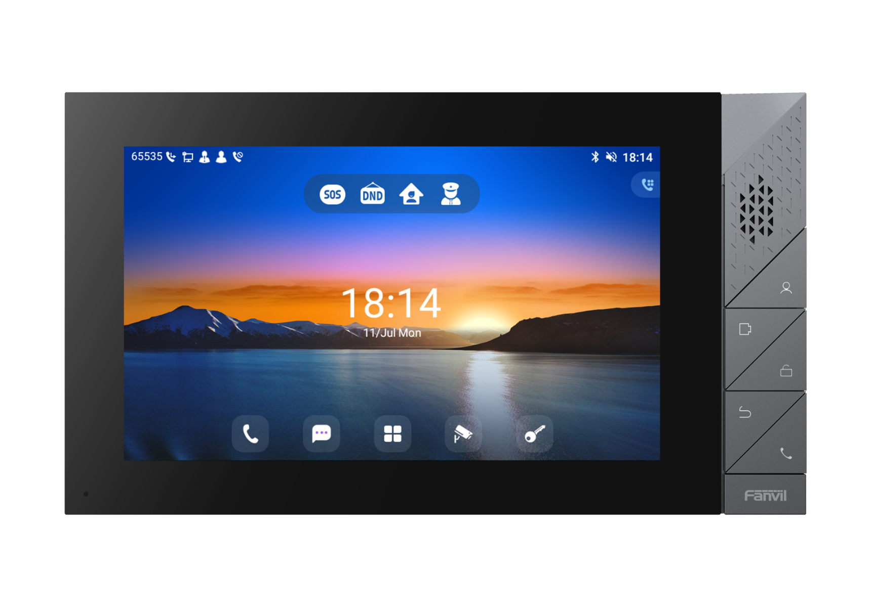 Fanvil i55A - 17,8 cm (7") - LCD - 1024 x 600 pixels - Acier inoxydable - Boutons - Horizontal