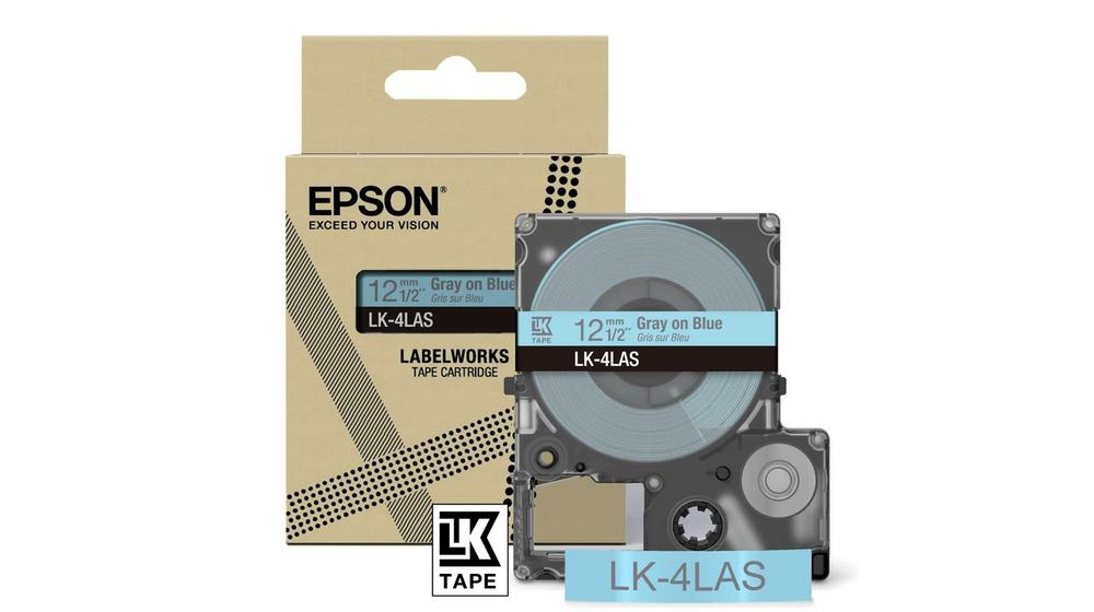 Epson LK-4LAS - Gris - Bleu clair - Transfert thermique - LabelWorks LW-C410 - 1,2 cm