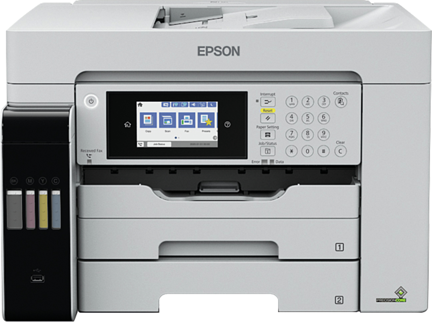 Epson M15180 - Inkjet - Mono printing - 4800 x 1200 DPI - A4 - Direct printing - Black - Grey - C11CJ41406