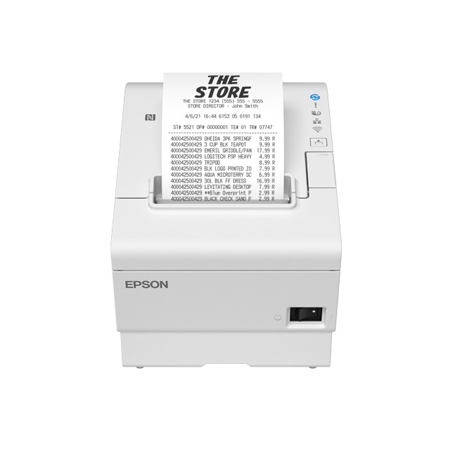 Epson TM-T88VII (131) - Thermique - Imprimante POS - 180 x 180 DPI - 500 mm/sec - 1,41 x 3,39 mm - Texte - Graphique - Code-barres - Code-barres 2D