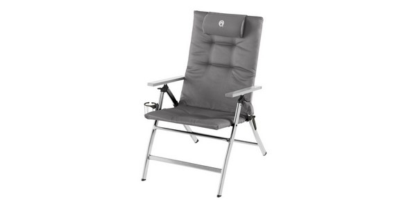 Fauteuil inclinable rembourré Coleman 5 positions - 120 kg - Chaise de camping - 4 pieds - 5 kg - Gris