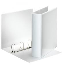 Esselte Leitz Presentation Ring Binder Polypropylene 4 D-Ring - A4 - White - 281 x 320 x 76 mm