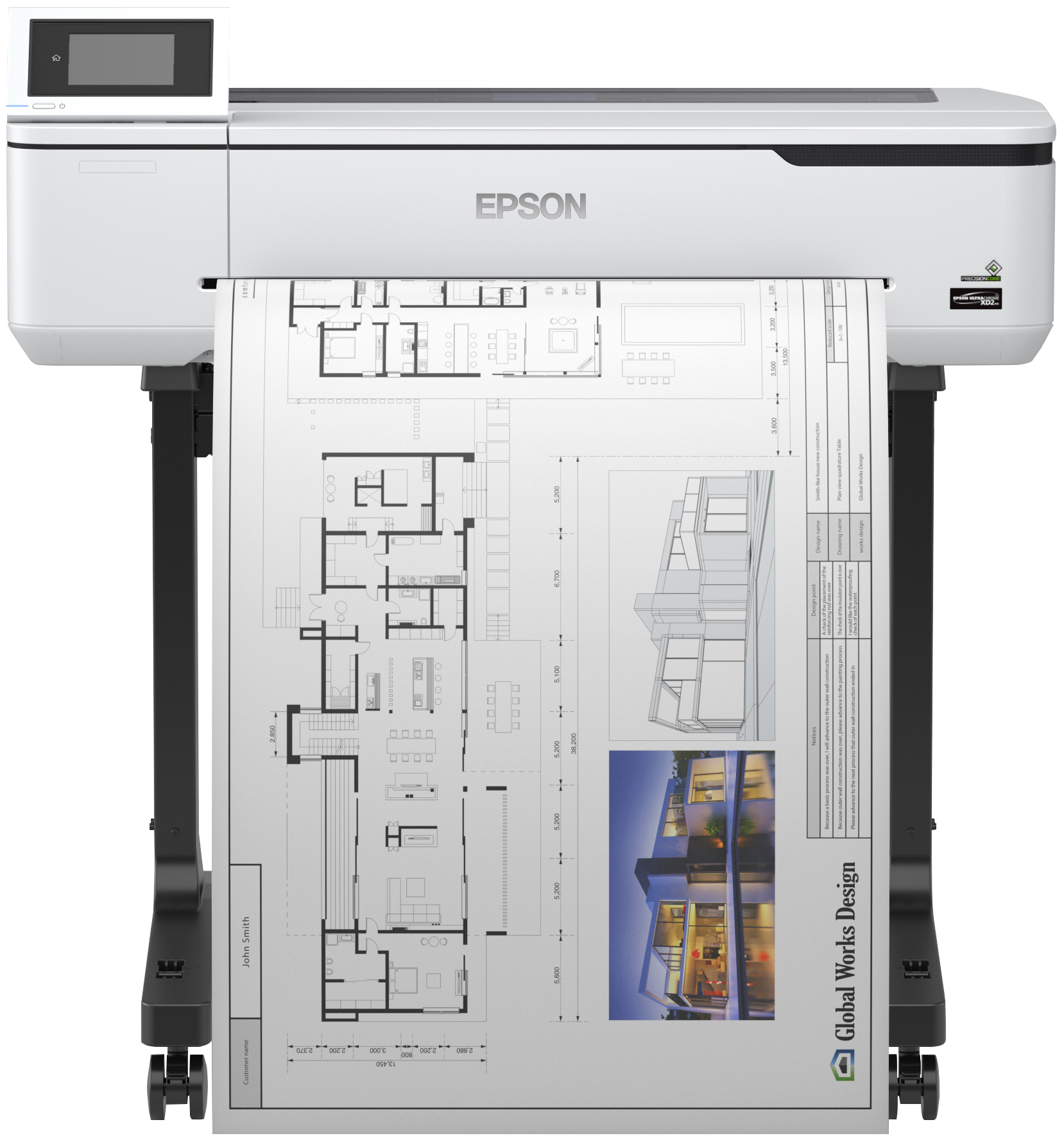Epson SureColor SC-T3100 - Jet d'encre - 2400 x 1200 DPI - ESC/PR - HP-GL/2 - HP-RTL - Noir - Cyan - Jaune - Magenta - 26 ml - 50 ml - 80 ml - PrecisionCore