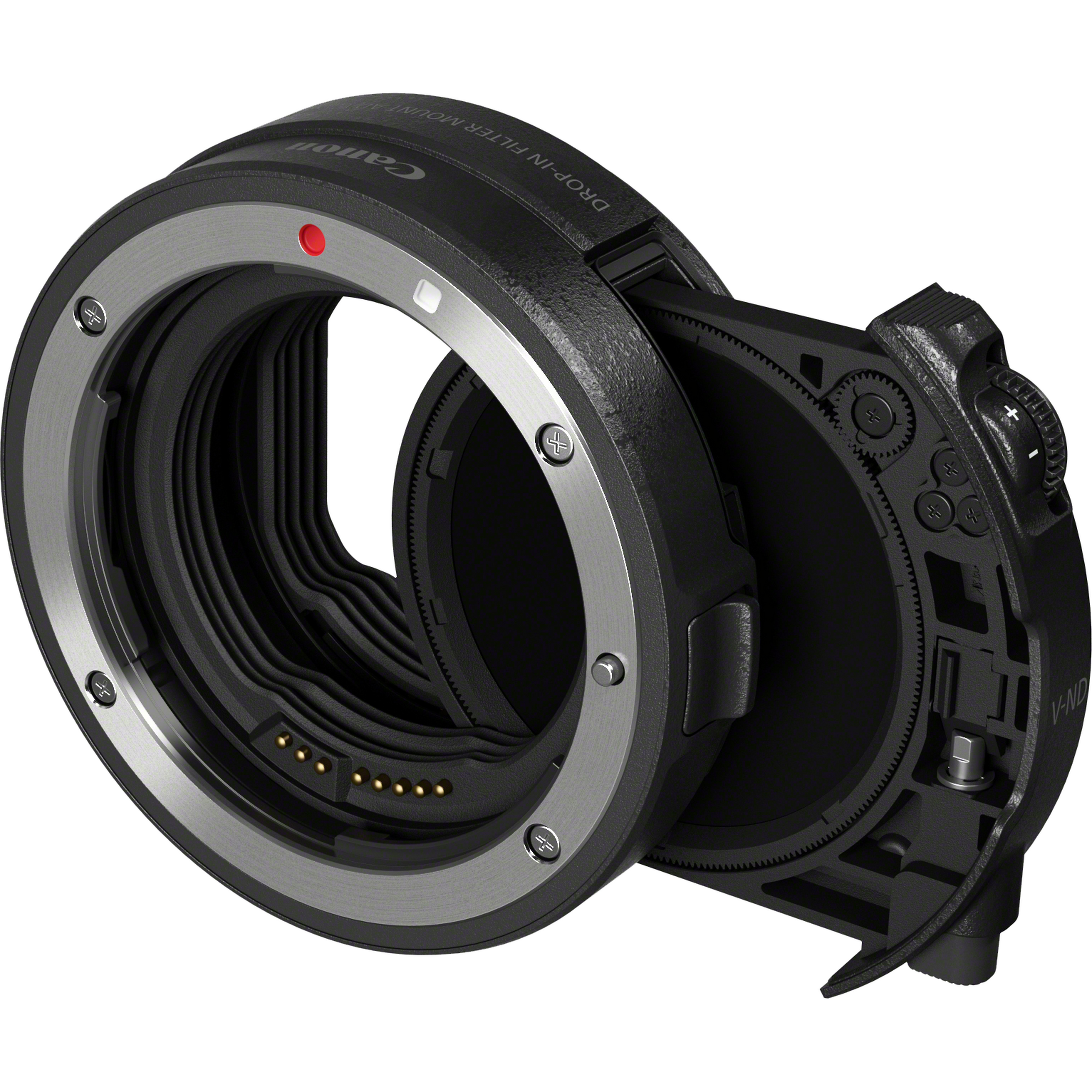 Canon Drop-in Filter Mount Adapter EF-EOS R with Drop-in Variable ND Filter A - Canon EF - Canon RF - Black - Canon EOS R - 24.7 mm - 121 g - 3443C005