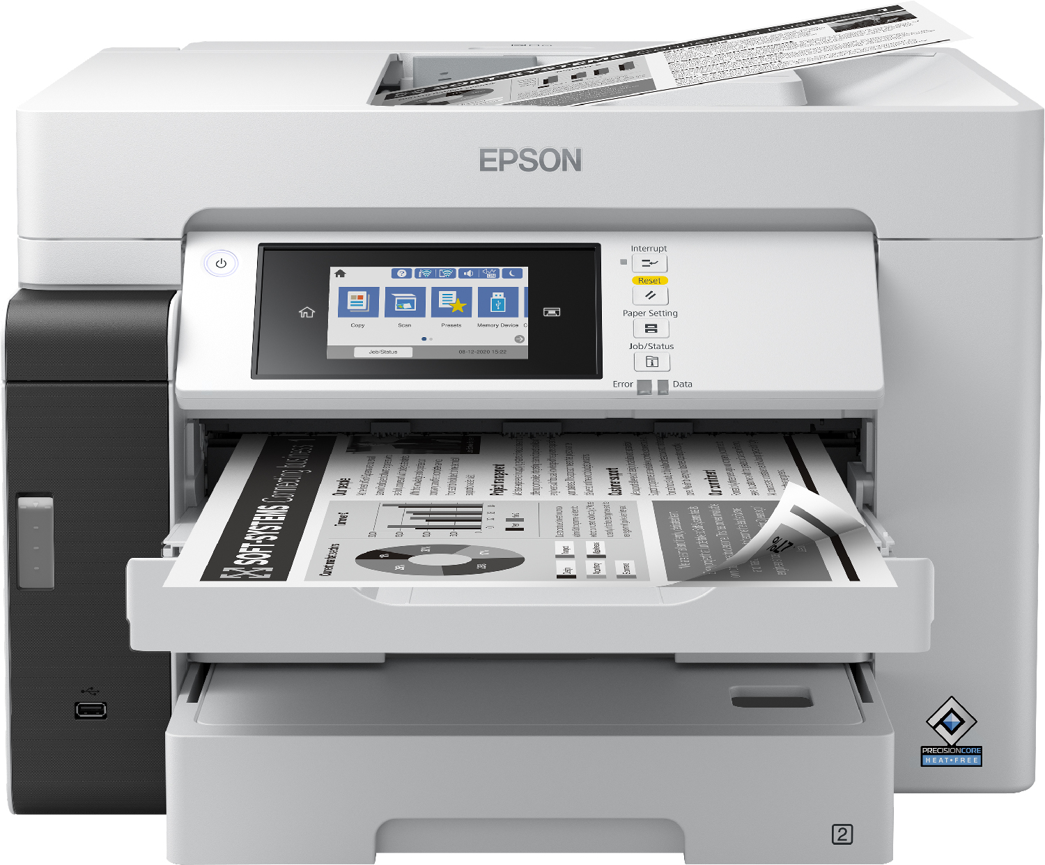 Epson EcoTank ET-M16680 - Jet d'encre - Impression monochrome - 4800 x 1200 DPI - A3 - Impression directe - Noir - Gris