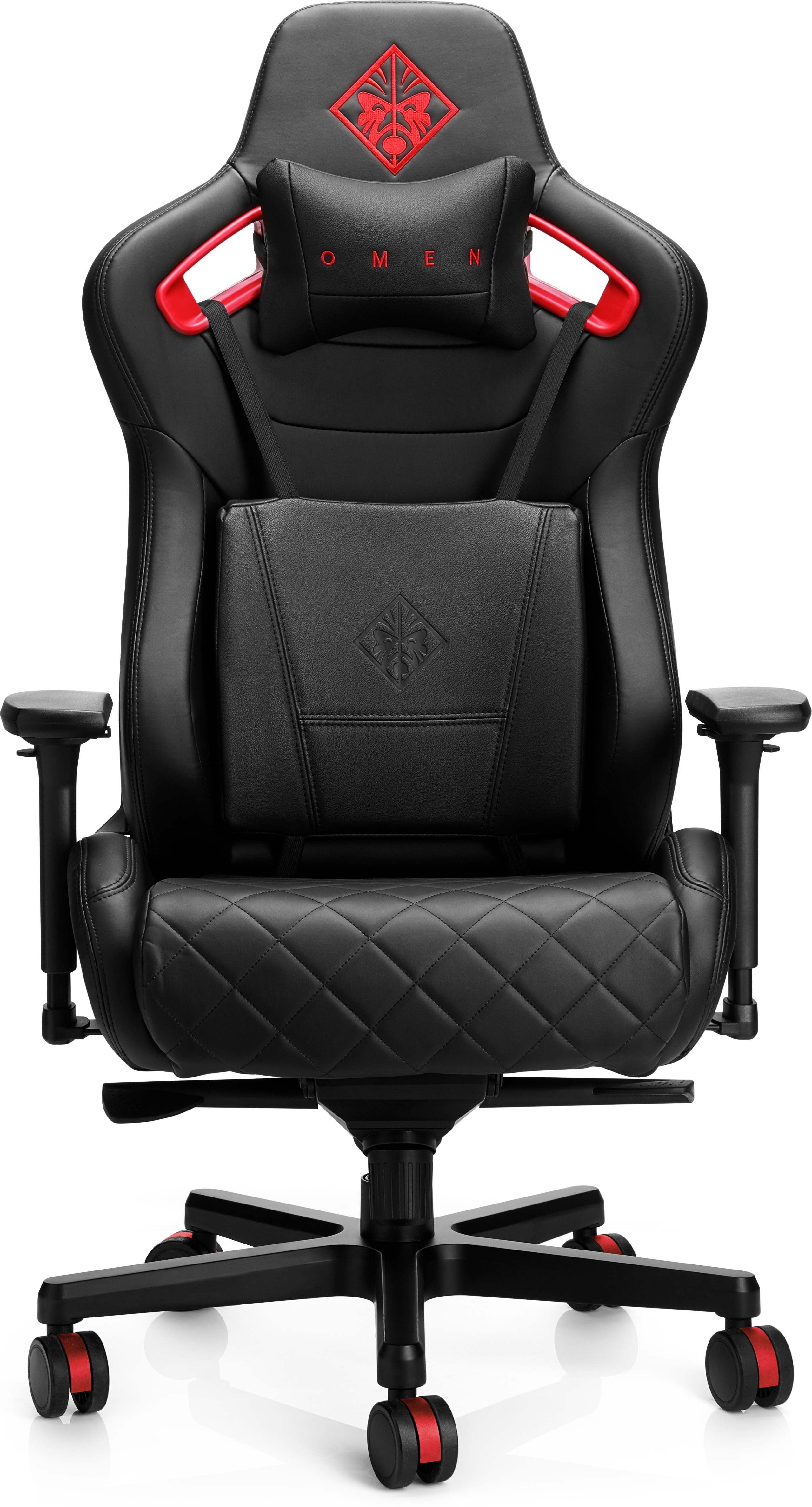 HP OMEN by Citadel Gaming Chair - PC gaming chair - Black - Black - Black - Red - Hard armrest - 4D armrest - 6KY97AA