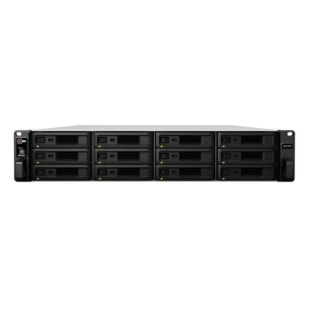 Synology 12x 3.5"/2.5" HDD/SSD, 2x 500 W - RX1217RP