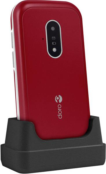 Doro 7030 - Flip - Dobbelt SIM-kort - 7,11 cm (2,8") - 3 MP - 1350 mAh - Rød - Hvit - 380488