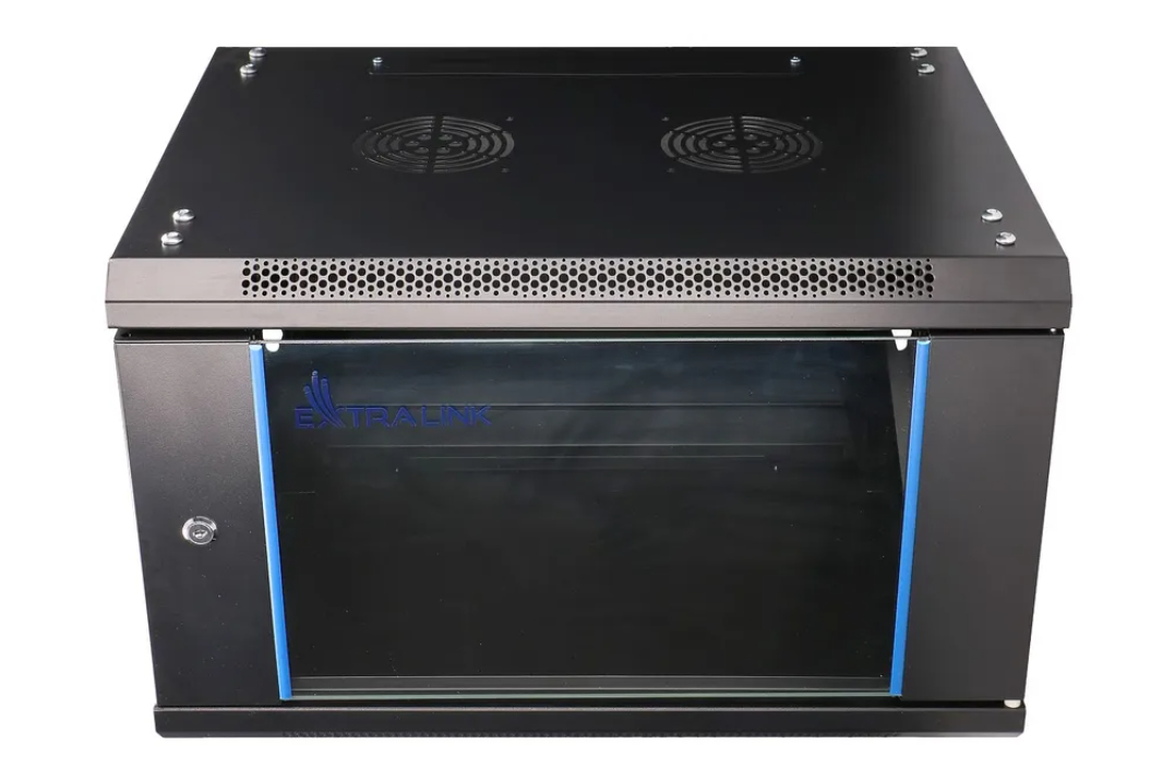 Extralink EX.7225 - Rack mural - 6U - 60 kg - Serrure à clé - Rails de rack - Noir