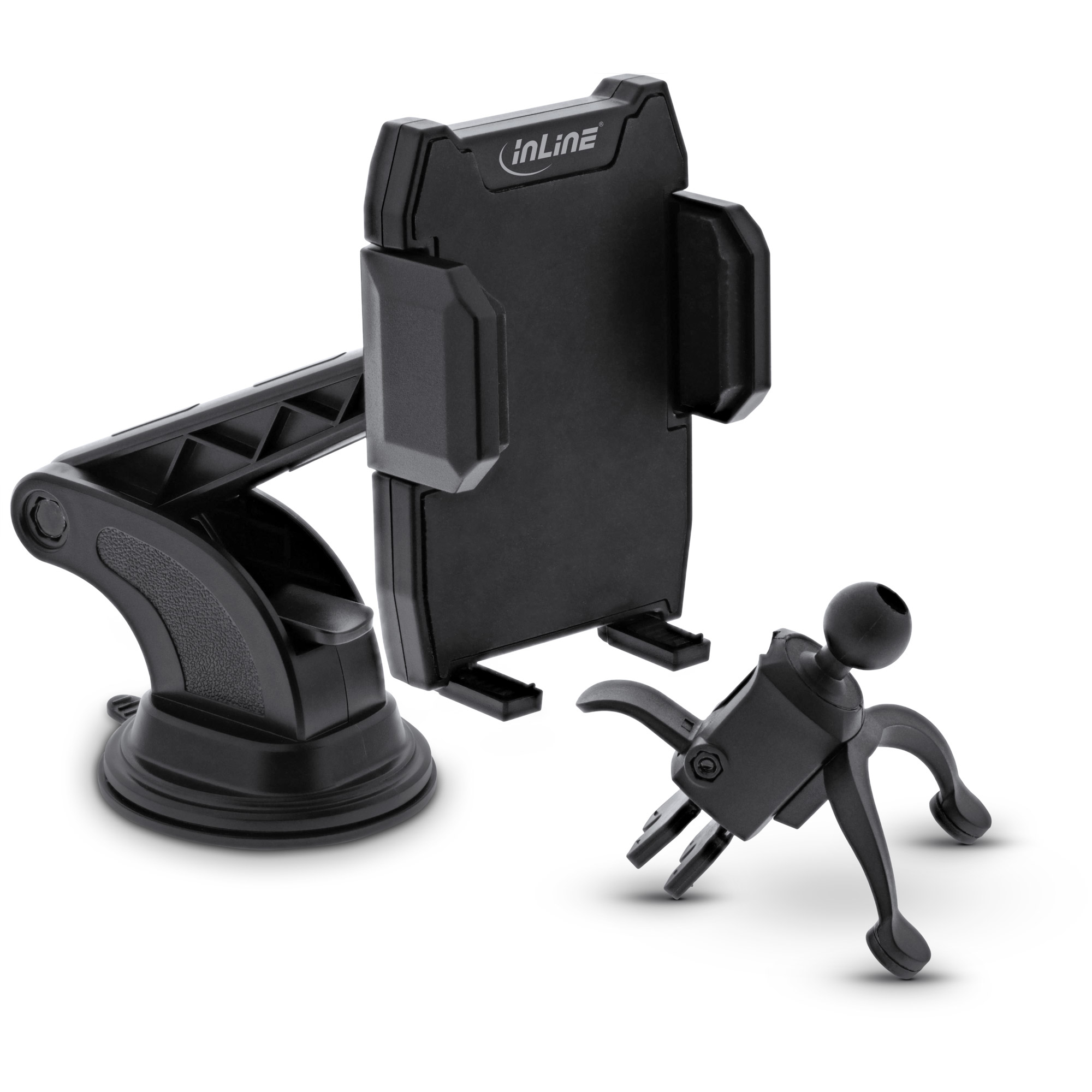 Support de téléphone universel pour voiture InLine One Click Easy II