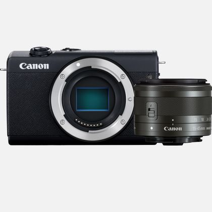 Canon EOS M200 + EF15-45MM F/3.5-6.3 IS STM - 24.1 MP - 6000 x 4000 pixels - CMOS - 4K Ultra HD - Touchscreen - Black - 3699C010