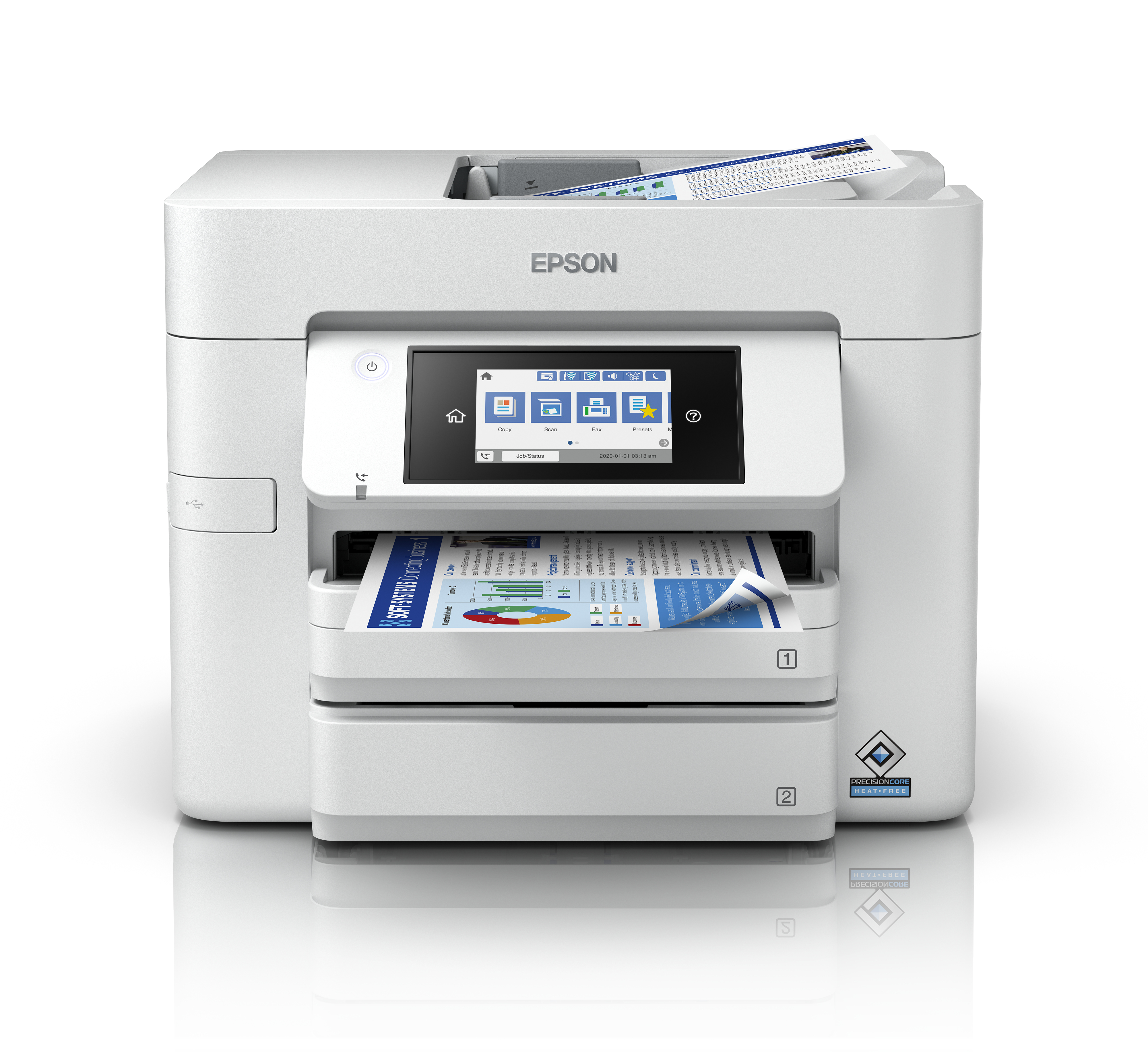 Epson WorkForce Pro WF-C4810DTWF - Jet d'encre - Impression couleur - 4800 x 2400 DPI - A4 - Impression directe - Gris