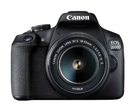 Canon EOS 2000D Kit - SLR Camera - 24.1 MP CMOS - Display: 7.62 cm/3" TFT - Black - 2728C003