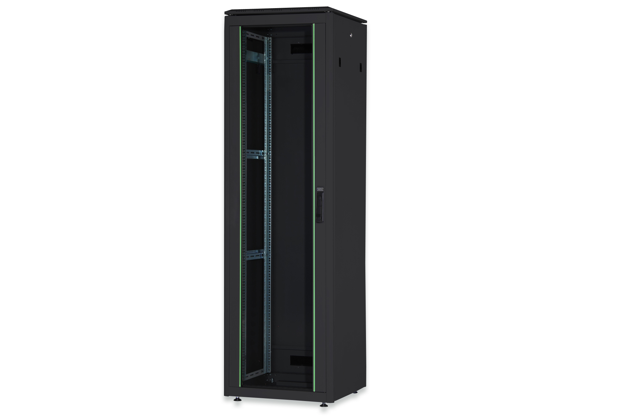 DIGITUS 47HE Nätverksskåp 2276x600x600mm Farbe schwarz RAL 9005 - DN-19 47U-6/6-B-1