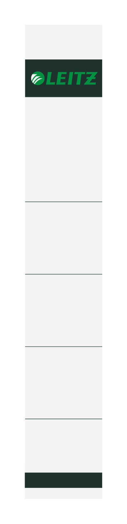 Esselte Leitz PC-printable spine labels for Plastic Lever Arch Files - Grey - Folder - Cardboard - 3.2 cm - 190 mm