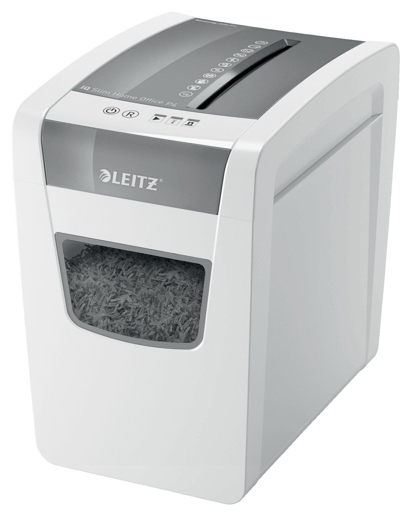 Esselte Leitz IQ Slim Office P-4 - Cross shredding - 22 cm - 4 x 28 mm - 23 L - Touch - 60 min