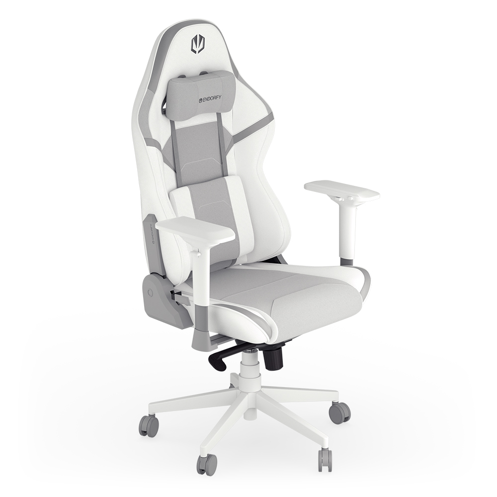 ENDORFY Scrim Onyx Blanc - Fauteuil gaming PC - 120 kg - Assise rembourrée - Dossier rembourré - 170 cm - 195 cm