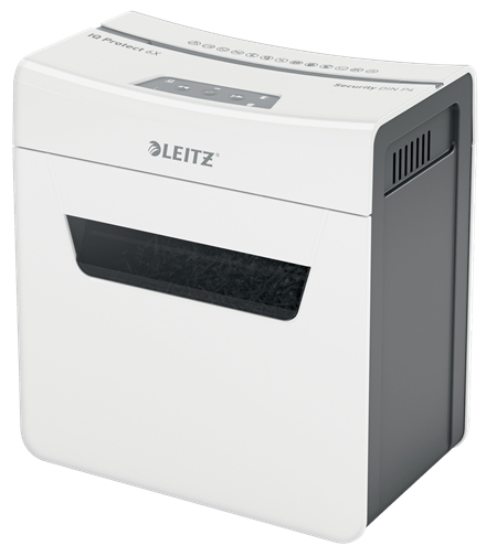 Esselte Leitz IQ Protect Premium Paper Shredder 6X P4 - 10 L - Touch - 6 sheets - P-4 - Grey - White - 80 g/m² - 80900000