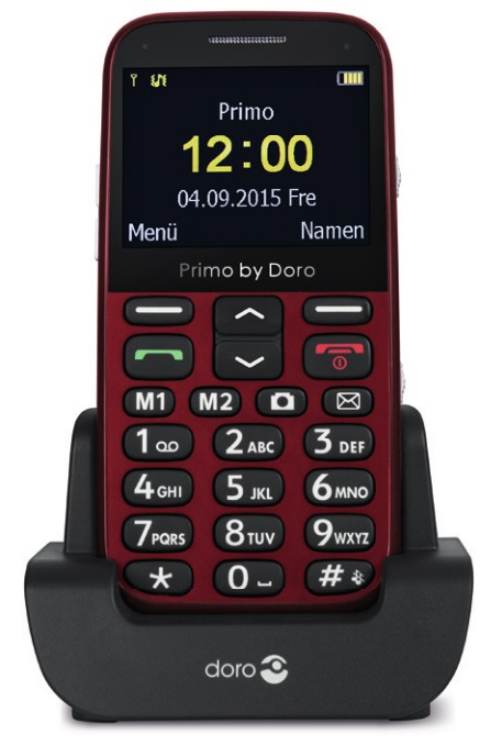 Doro Primo 366 - Barre - SIM unique - 5,84 cm (2,3") - 0,3 MP - 1000 mAh - Rouge