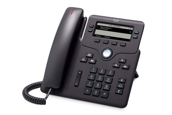 Téléphone IP Cisco 6851-3PCC : - SIP, SRTP, 4 touches de ligne